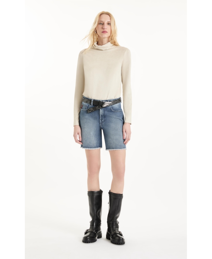 Blusa Suede Turtleneck Sandy