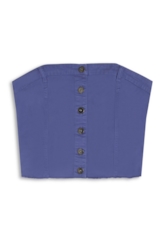 Blusa Top Color Twill Power Azul Jeans