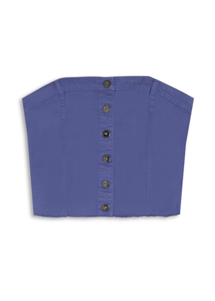 Blusa Top Color Twill Power Azul Jeans