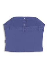 Blusa Top Color Twill Power Azul Jeans