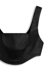Blusa Top Motorcycle Leather Preto