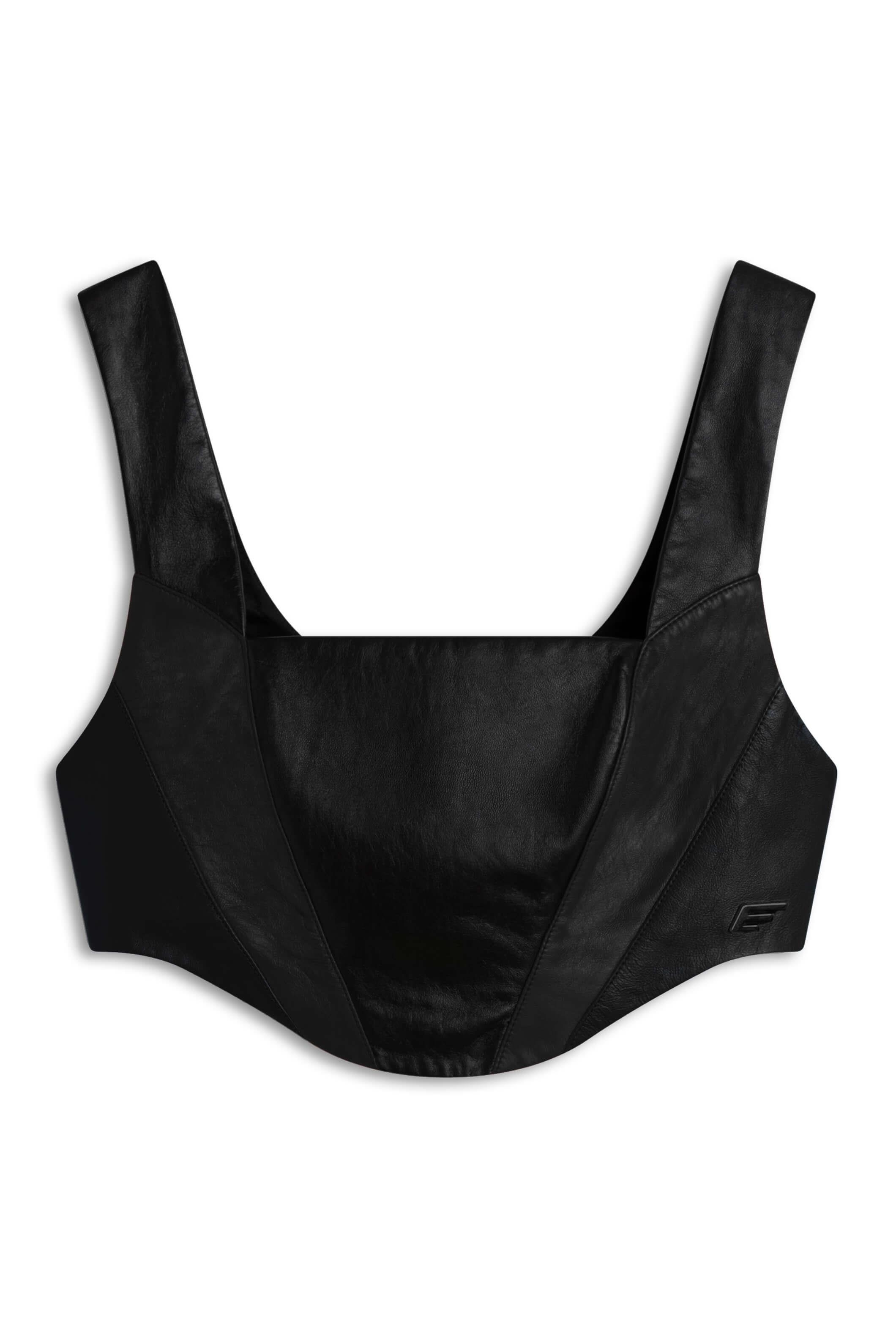 Blusa Top Motorcycle Leather Preto