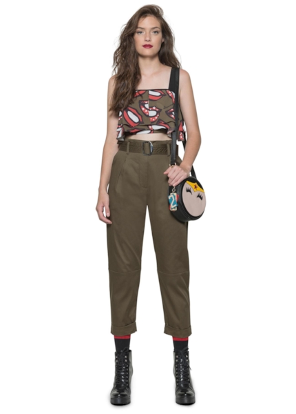 Blusa Top Silky Bubble Glam 2nd Floor Est.Verde Militar