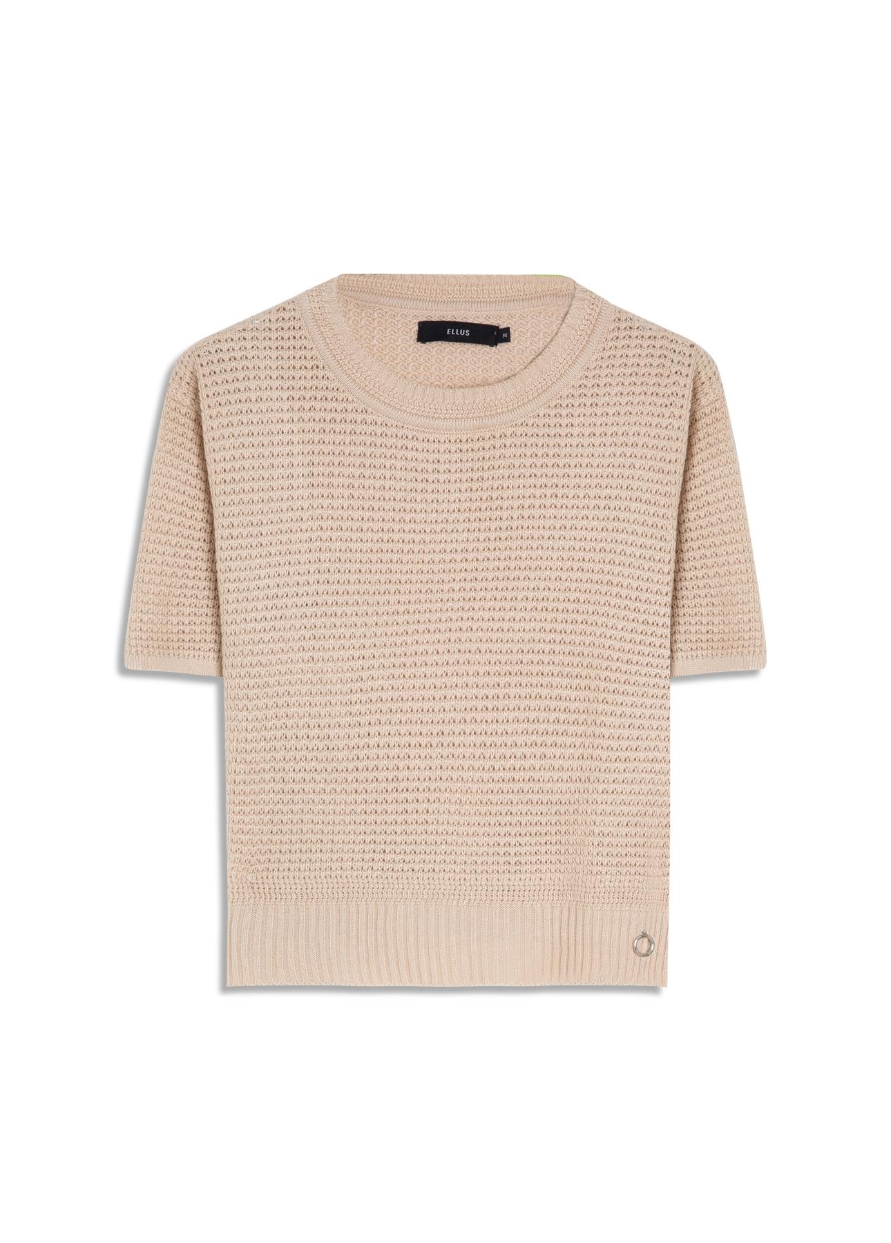 Blusa Tricot Blusa Knit Texture Areia