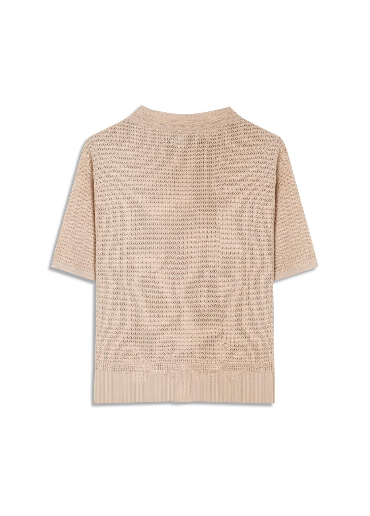 Blusa Tricot Blusa Knit Texture Areia