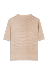 Blusa Tricot Blusa Knit Texture Areia