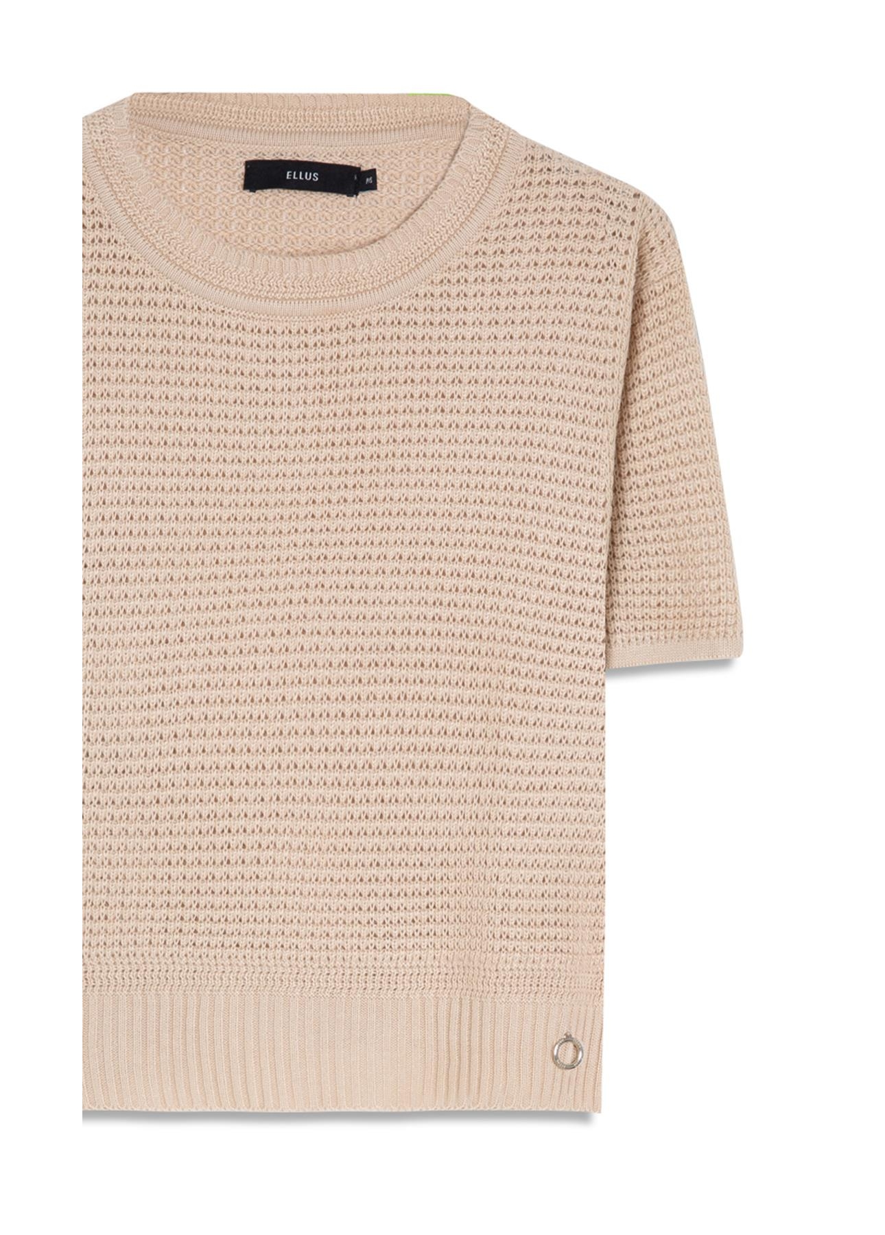Blusa Tricot Blusa Knit Texture Areia