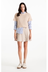 Blusa Tricot Blusa Knit Texture Areia