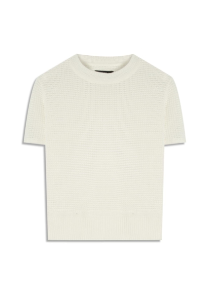 Blusa Tricot Blusa Knit Texture Off White