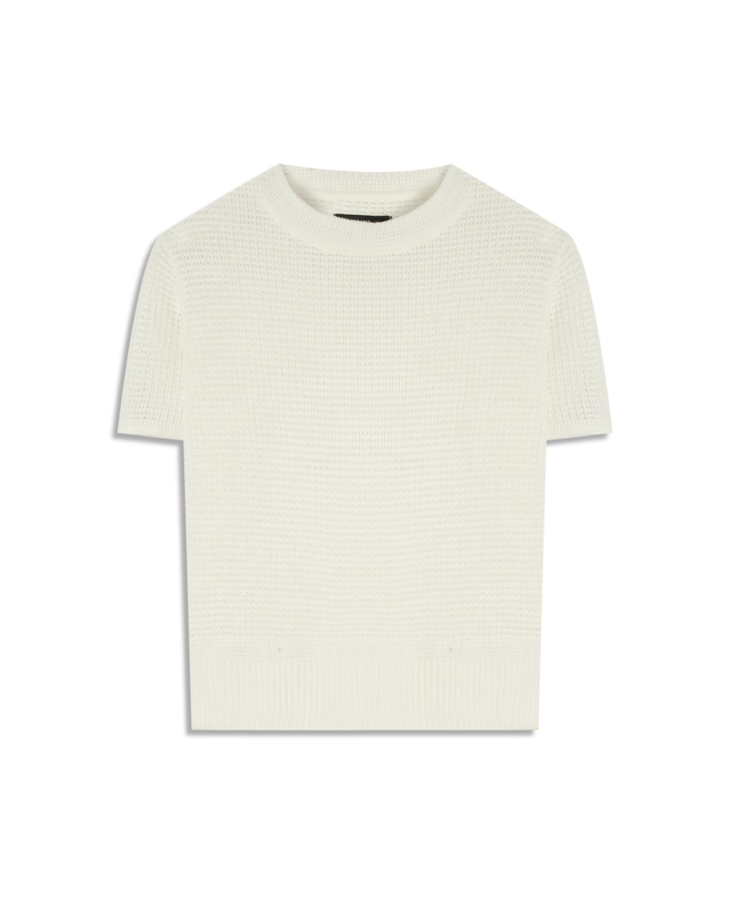 Blusa Tricot Blusa Knit Texture Off White