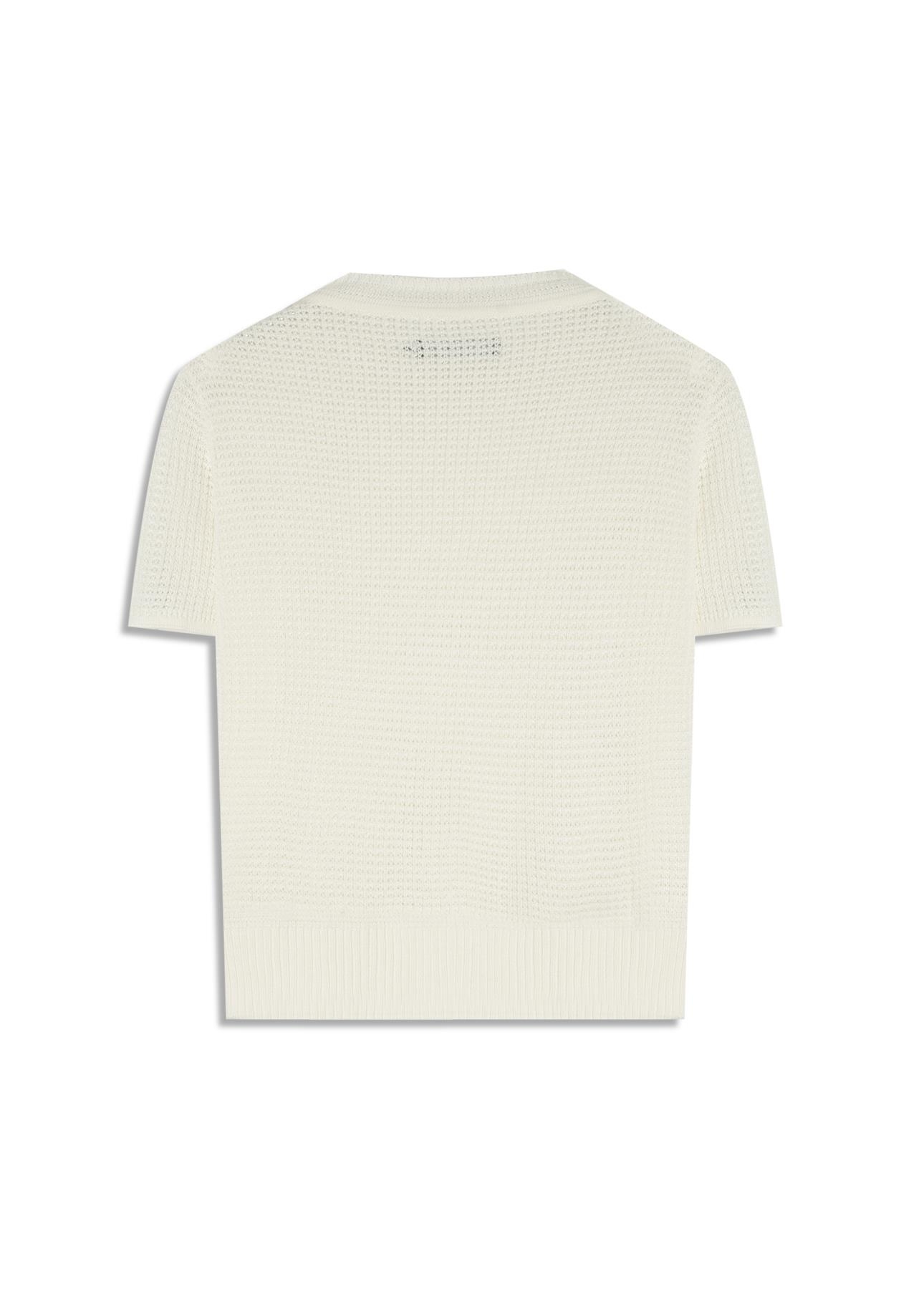 Blusa Tricot Blusa Knit Texture Off White