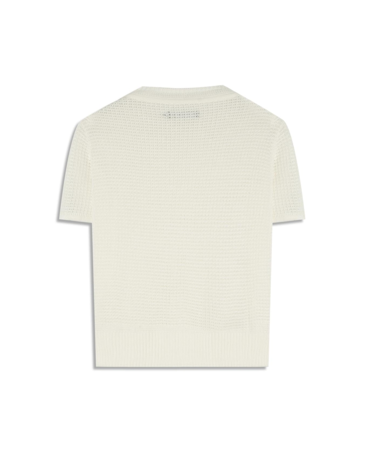 Blusa Tricot Blusa Knit Texture Off White