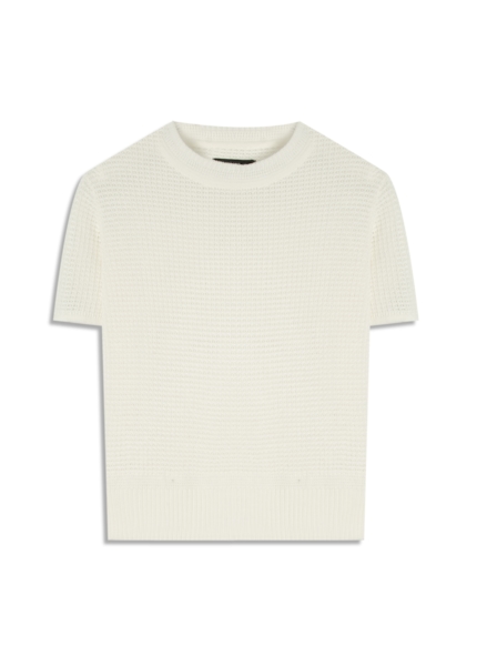 Blusa Tricot Blusa Knit Texture Off White