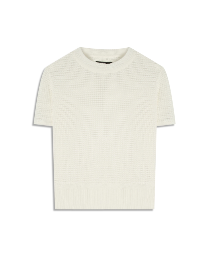 Blusa Tricot Blusa Knit Texture Off White