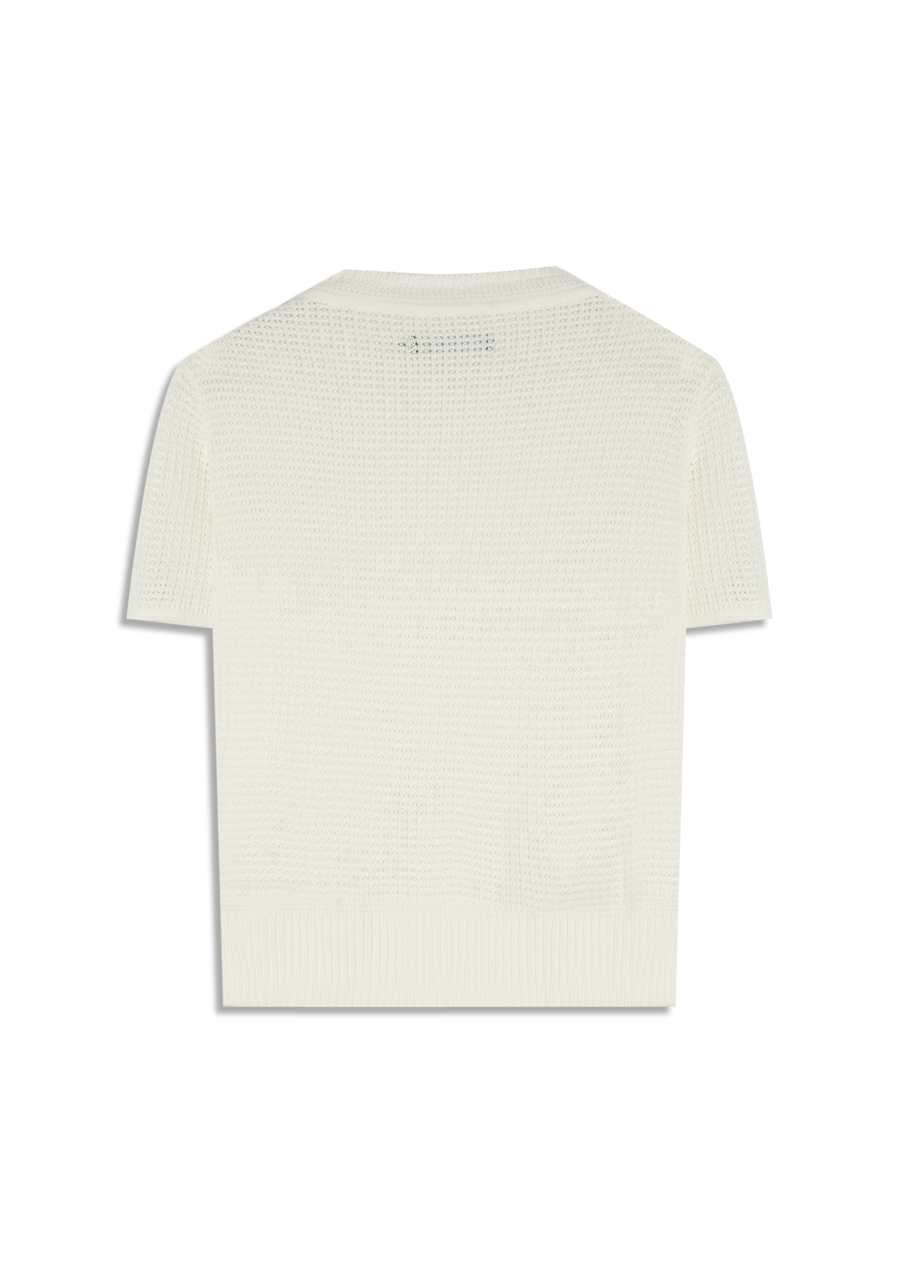 Blusa Tricot Blusa Knit Texture Off White