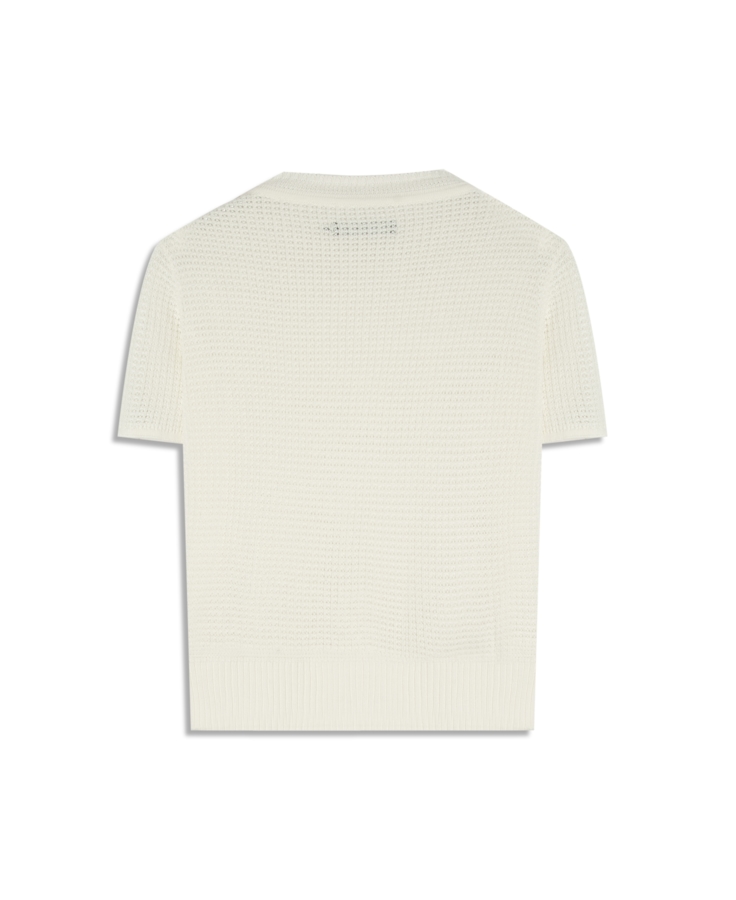 Blusa Tricot Blusa Knit Texture Off White