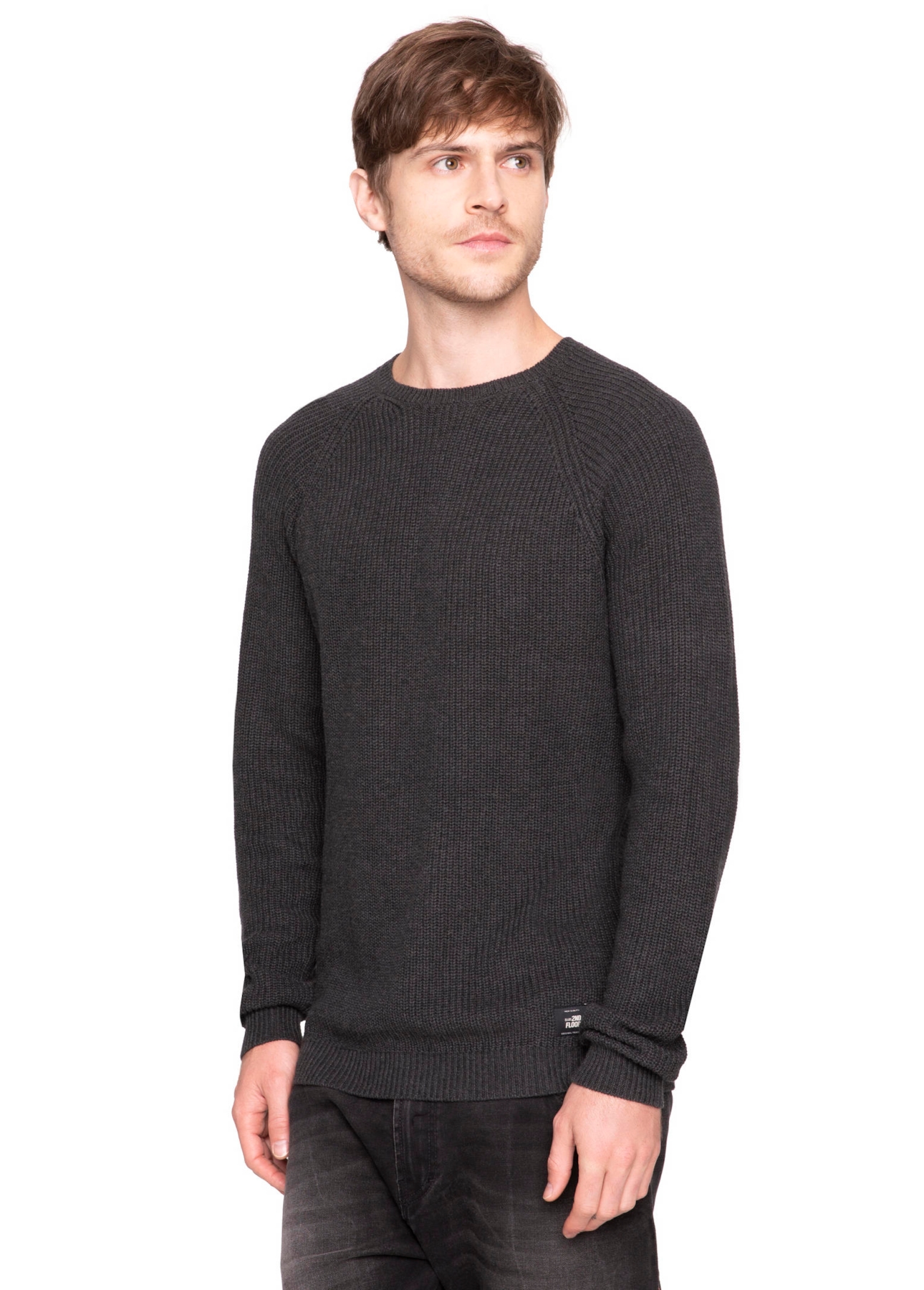 Blusa Tricot Crew 2nd Floor Chumbo Mescla