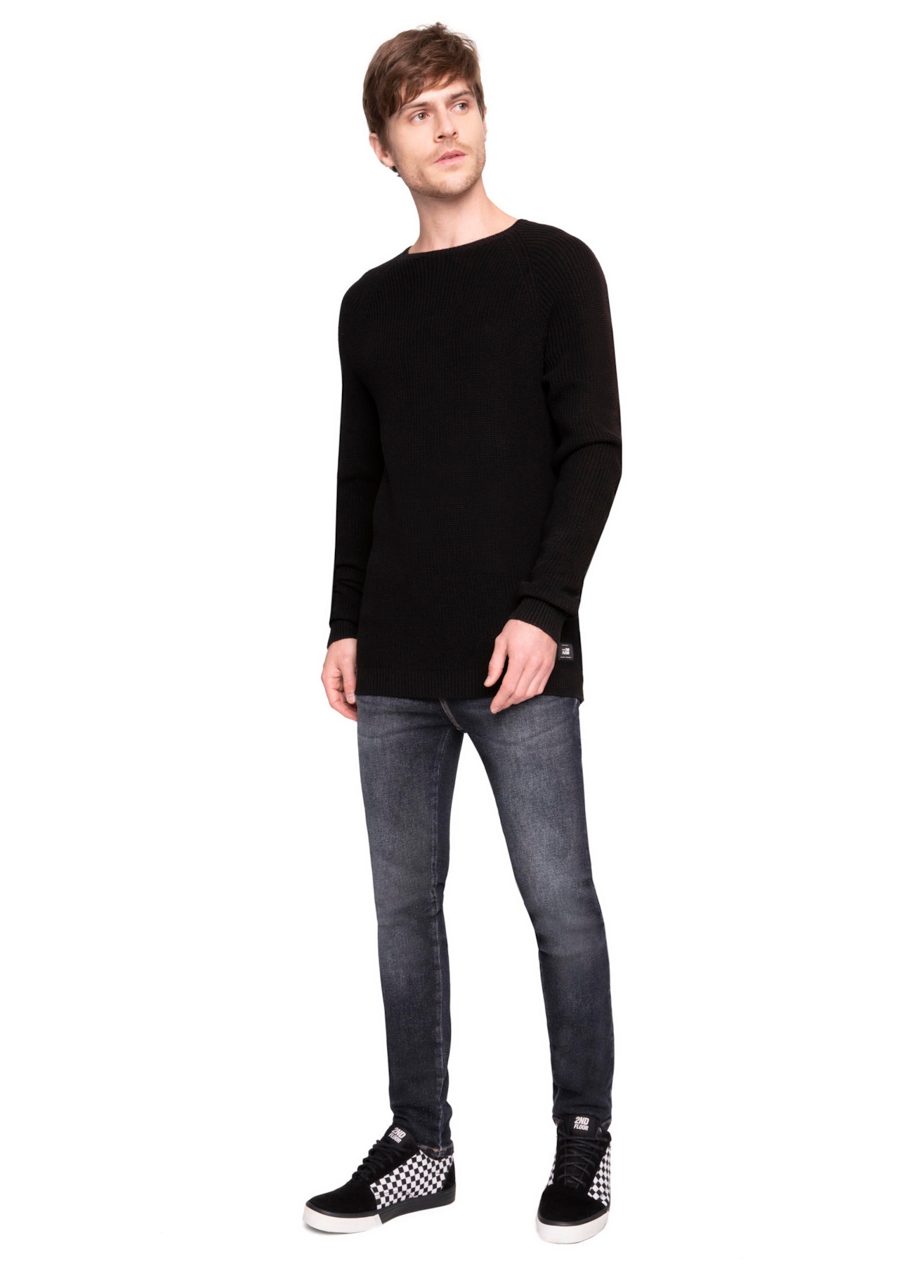 Blusa Tricot Crew 2nd Floor Preto