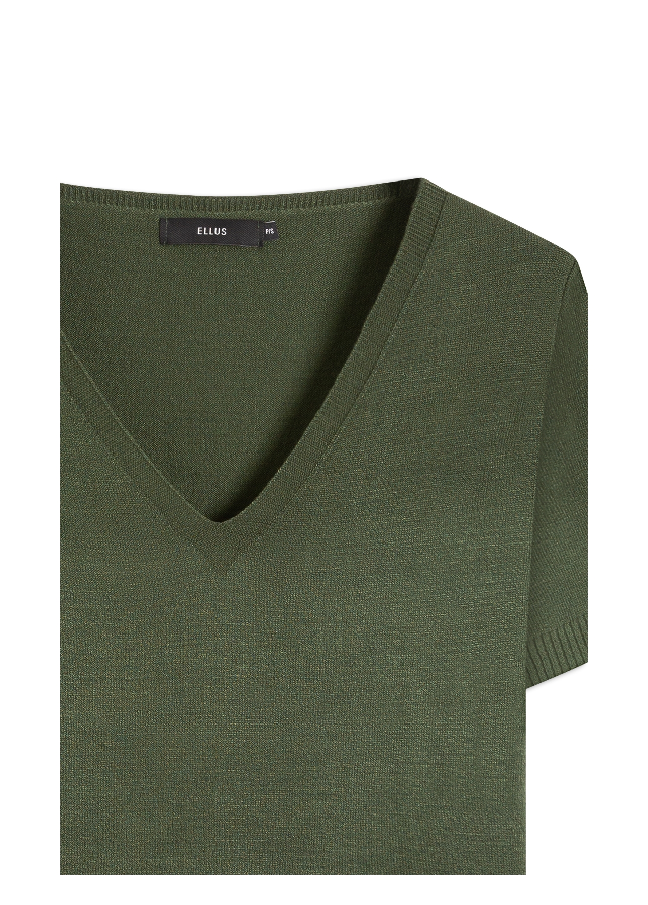 Blusa Tricot  Jersey Knit Neck Verde Militar
