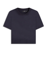 Blusa Tricot Modal Jersey Knit Round Neck Dark Navy