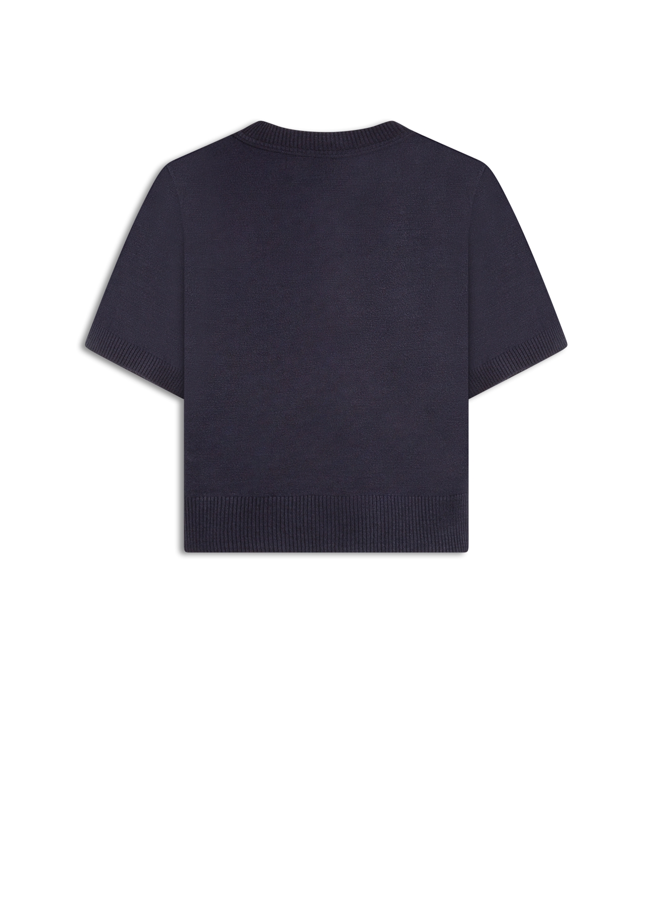 Blusa Tricot Modal Jersey Knit Round Neck Dark Navy