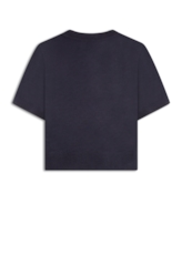 Blusa Tricot Modal Jersey Knit Round Neck Dark Navy