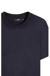 Blusa Tricot Modal Jersey Knit Round Neck Dark Navy