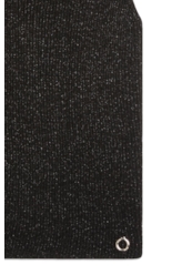 Blusa Tricot Modal Shine Ribbed Neck Preto