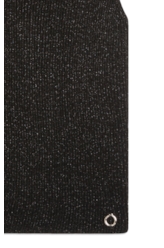 Blusa Tricot Modal Shine Ribbed Neck Preto