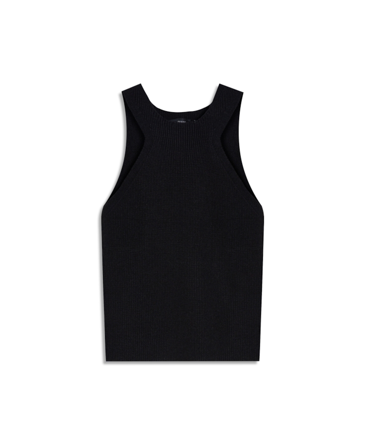 Blusa Tricot Power Knit Sleeveless Preto