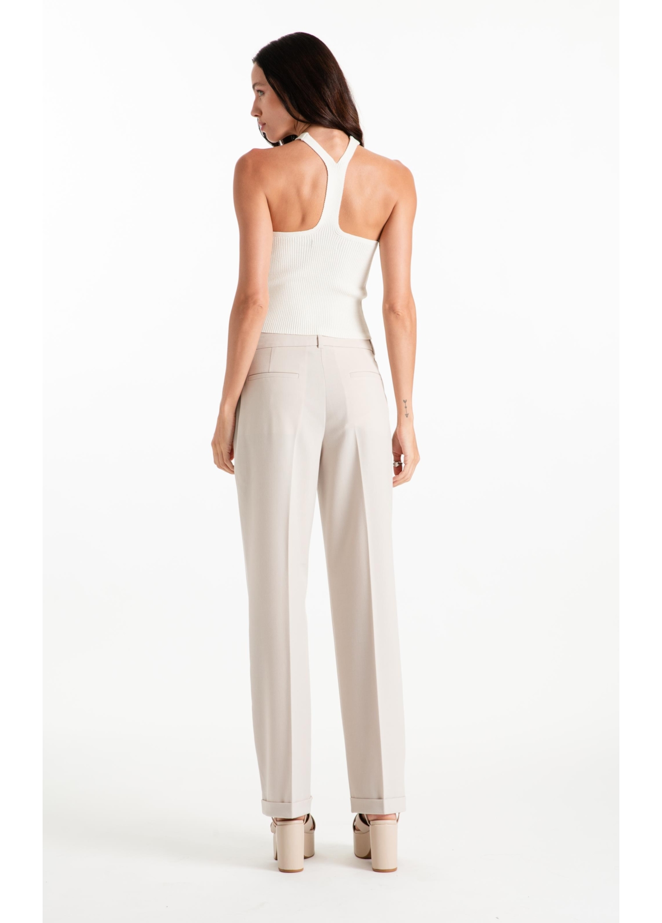 Blusa Tricot Power Knit Strap Off White