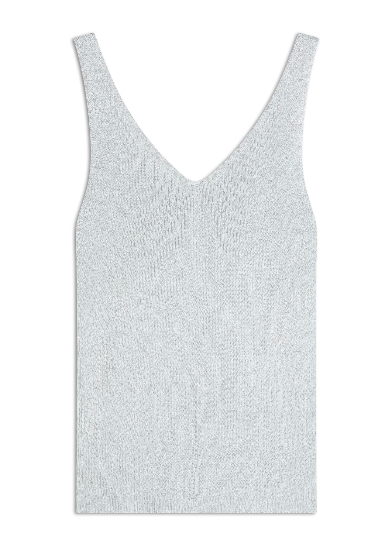 Blusa Tricot Ribbed Knit Branco