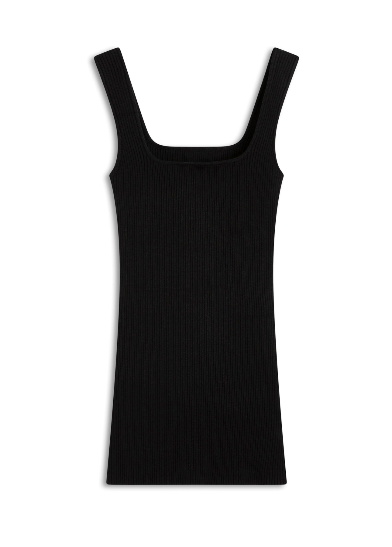 Blusa Tricot Ribbed Sleeveless Preto