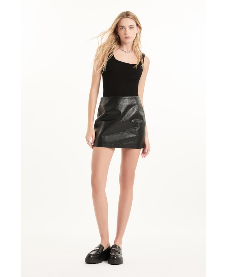 Blusa Tricot Ribbed Sleeveless Preto