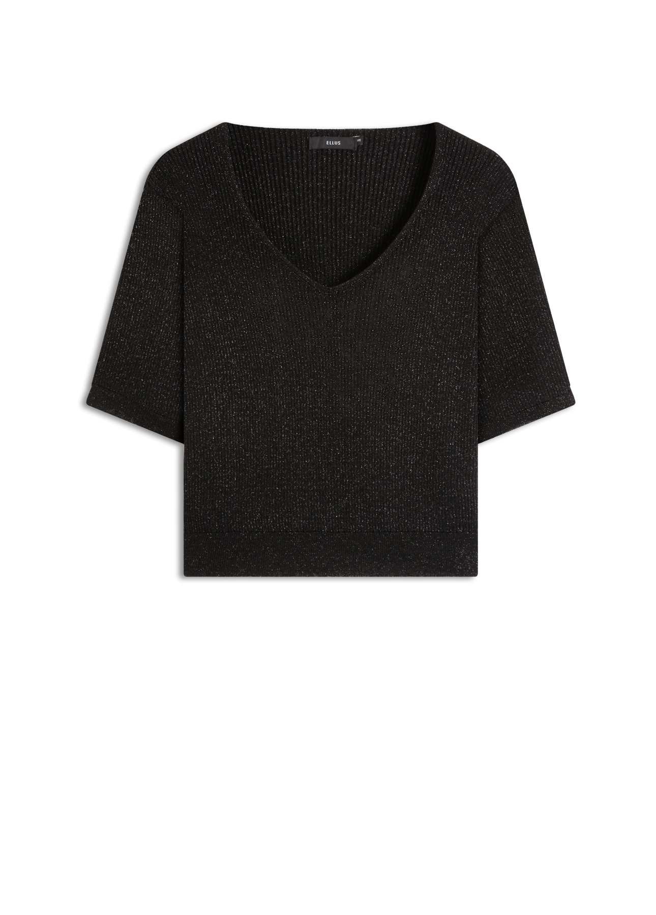 Blusa Tricot Shine Jersey Neck Preto