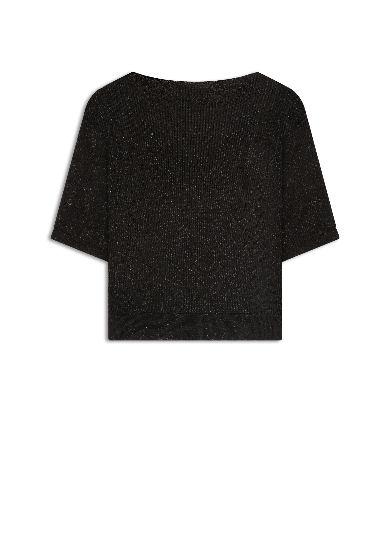 Blusa Tricot Shine Jersey Neck Preto