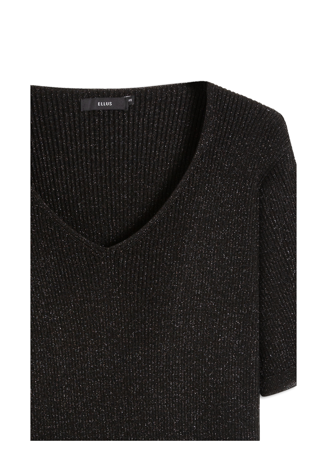Blusa Tricot Shine Jersey Neck Preto