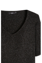 Blusa Tricot Shine Jersey Neck Preto