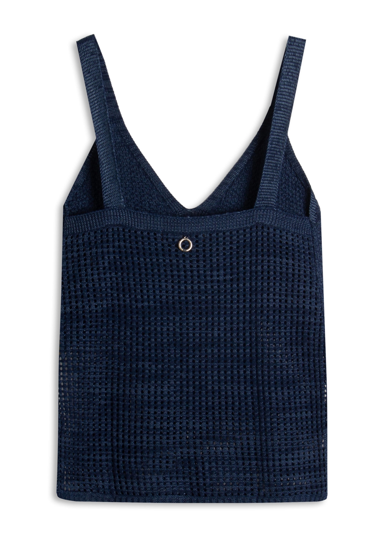 Blusa Tricot Thecno Fish Net Azul Jeans