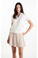 Blusa Tricot Visco Blend Vintage Off White
