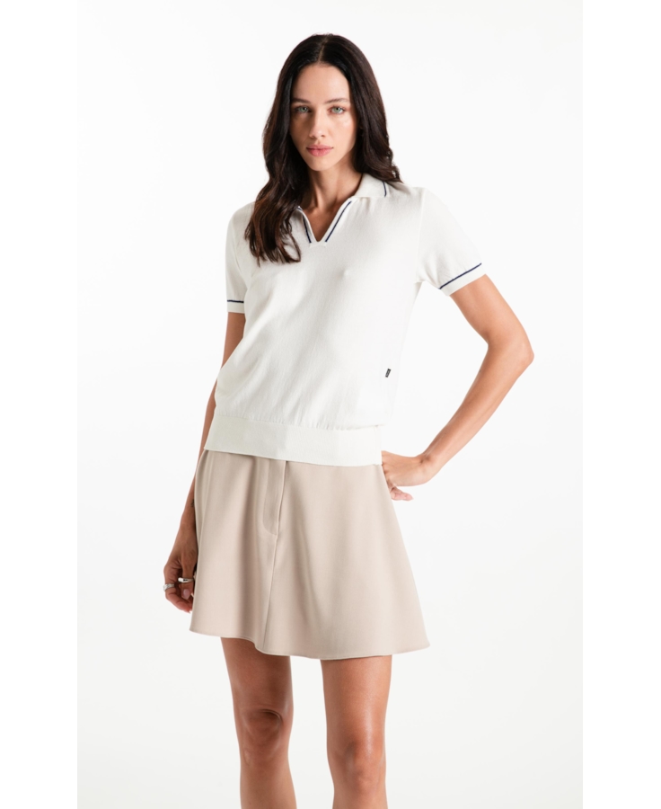 Blusa Tricot Visco Blend Vintage Off White