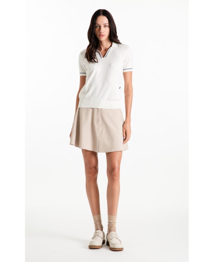 Blusa Tricot Visco Blend Vintage Off White