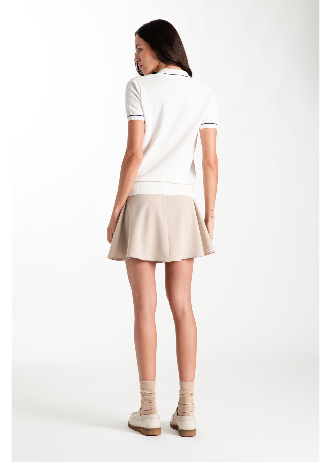 Blusa Tricot Visco Blend Vintage Off White