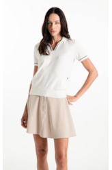 Blusa Tricot Visco Blend Vintage Off White