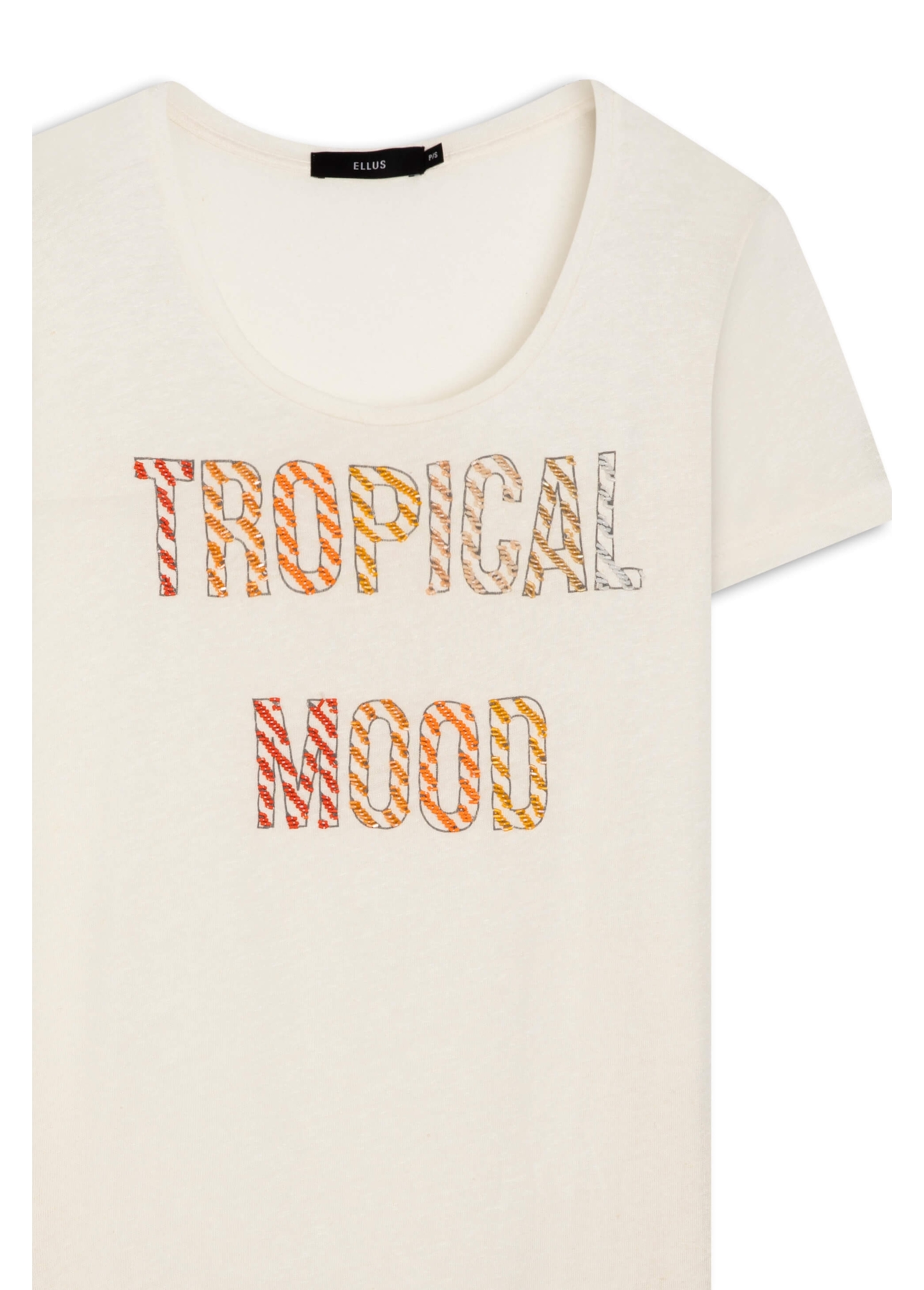 Blusa Tropical Mood Ellus Off White