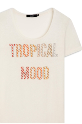 Blusa Tropical Mood Ellus Off White