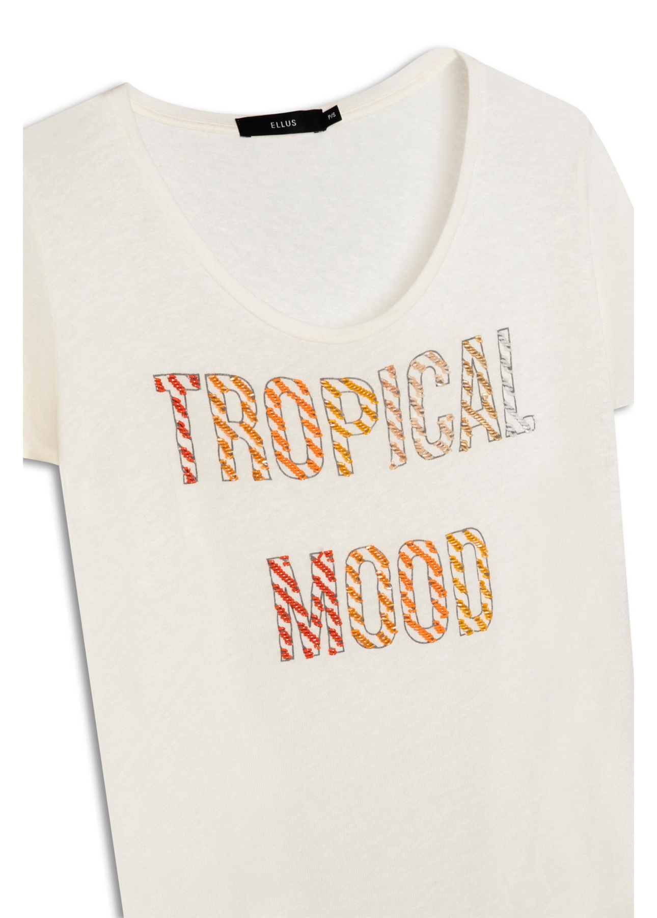 Blusa Tropical Mood Ellus Off White
