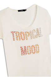 Blusa Tropical Mood Ellus Off White