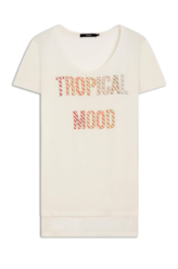 Blusa Tropical Mood Ellus Off White
