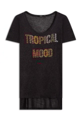 Blusa Tropical Mood Ellus Preto